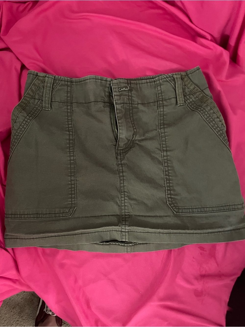 wild fable Olive Green Mini Utility Skirt